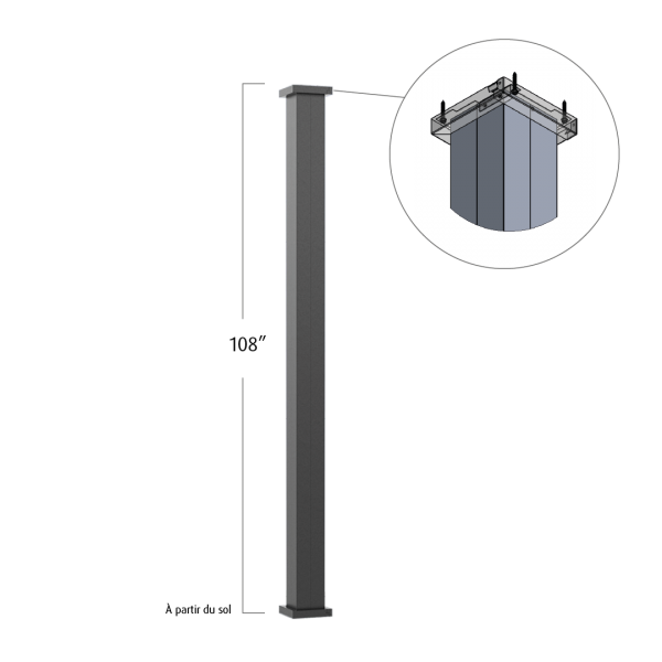 Colonne Lisse 5 1/2 x 5 1/2 po – Image 2