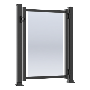 Porte soudée Moderne en verre clair